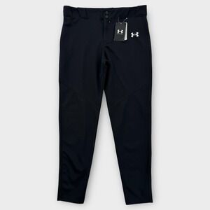 Under Armour Baseball Pants Youth XL Black Loose Fit Utility Athletic Boys NWT